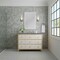 James Martin Vanities 48'' Single Vanity, Sunwashed Oak with Embossed Shagreen w/ 3 CM Parisien Bleu Quartz Top D604-V48-SHG-3PBL - alternate 2
